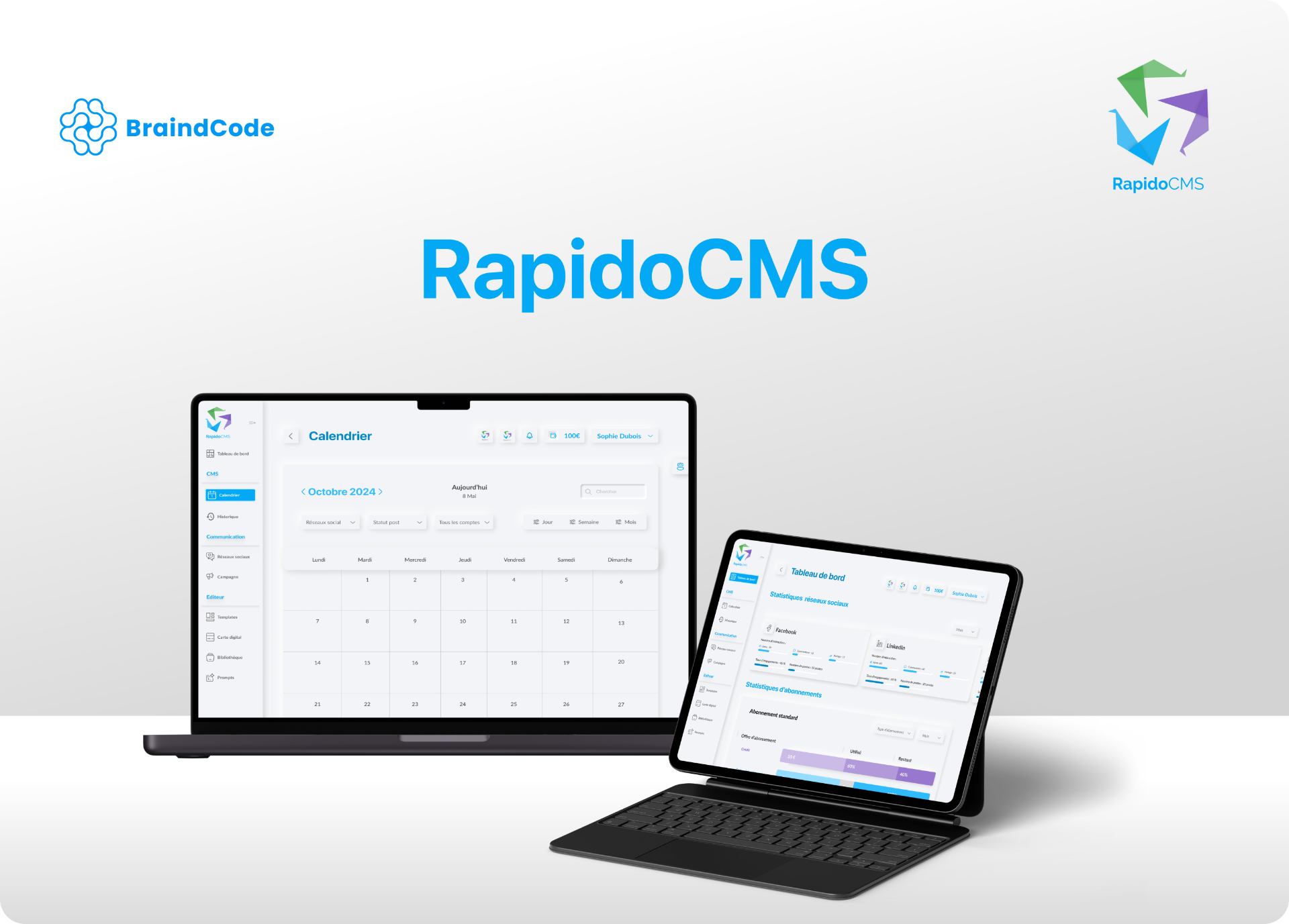 Réalisations BraindCode pour RapidoCMS